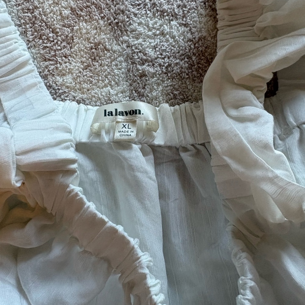 White Ruffled Top - Picture 3 of 3